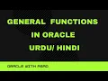 General Functions in Oracle -