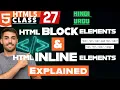 Inline and Block Elements in HTML HTML Block and Inline Elements