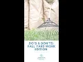 Fall Yard Work Do s and Don ts