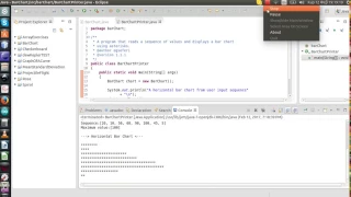 Prog Exercise - Horizontal Bar Chart from Sequence Java