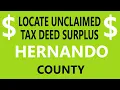 Locate Hernando County Tax Deed Surplus Records - Florida Overbids