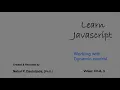 Learn Javascript Adding Controls Dynamically - Checkbox Label