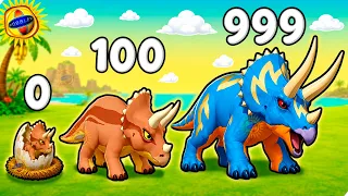 🌞I LIVED THE LIFE OF A TRICERATOPS FROM BABY TO KING OF THE LAND!