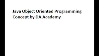Java Tutorial Session-5 Java Object Oriented Programming Concept