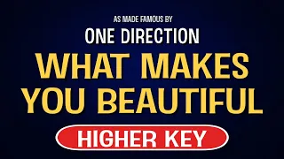 Download One Direction - What Makes You Beautiful | Karaoke Higher Key MP3