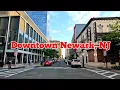 Driving tour in Downtown Newark New Jersey USA
