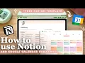 How to use Notion Google Calendar for school Free Template organize your college life easily