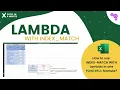 HOW TO USE LAMBDA WITH INDEX MATCH BY EXCEL IN A MINUTE