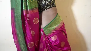 pink saree wearing tango live show 2021 part 5