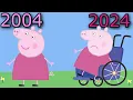 Peppa Pig family 2004 vs 2024 if aged more realistic