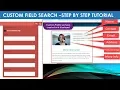 Tutorial Multi input custom field based Advanced Search