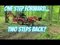 IS THIS THE RIGHT TOOL FOR THE JOB Grading the mud with MASSEY FERGUSON GC1725MB Loader Bucket