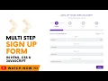 Create Multi-Step Signup Form Using HTML CSS JavaScript Multi Step Form JavaScript Projects