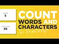 How to Count Words and Characters in JavaScript