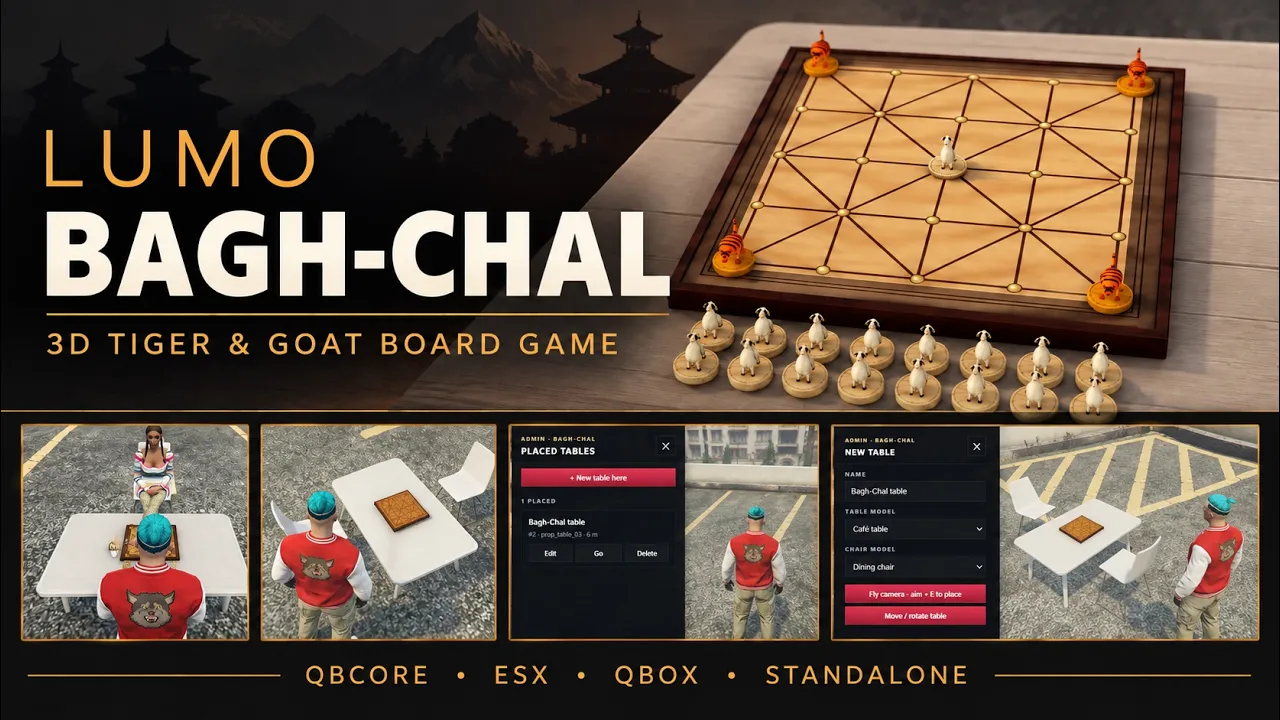 Bagh-Chal — 3D Board Game (Escrow)