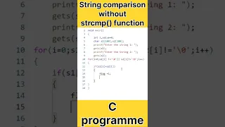 String comparison without strcmp function in c