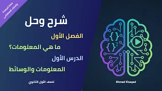 شرح وحل الفصل الأول الدرس الأول مادة البرمجة والذكاء الاصطناعي للصف الأول الثانوي الترم الأول 