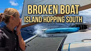 Sailing Our Damaged Catamaran to Trinidad
