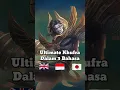 Suara Ultimate KHUFRA Dalam 3 Bahasa #shorts #mlbb