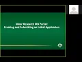 Creating and Submitting an Initial IRB Application