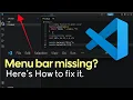 Restore VS Code Toolbar and Menu Bar
