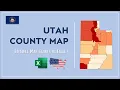 Utah County Map in Excel - Counties List and Population Map
