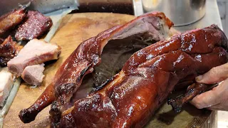 crispy roastedgoose roasted porkbelly bbqork chicken hongkongstreetfood asmr deepseek grok3