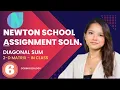 Newton school Diagonal Sum Newton school assignment answer Java 2d array questions with soln