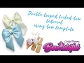 Handmade ribbon hair bow tutorial using wooden bow maker template double loop tails down hair bow
