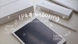 unboxing iPad 7th gen apple pencil accessories