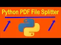 Split PDF file into multiple PDF files in python