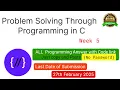 NPTEL Problem solving through programming in C week 5 all programming assignment with link of codes