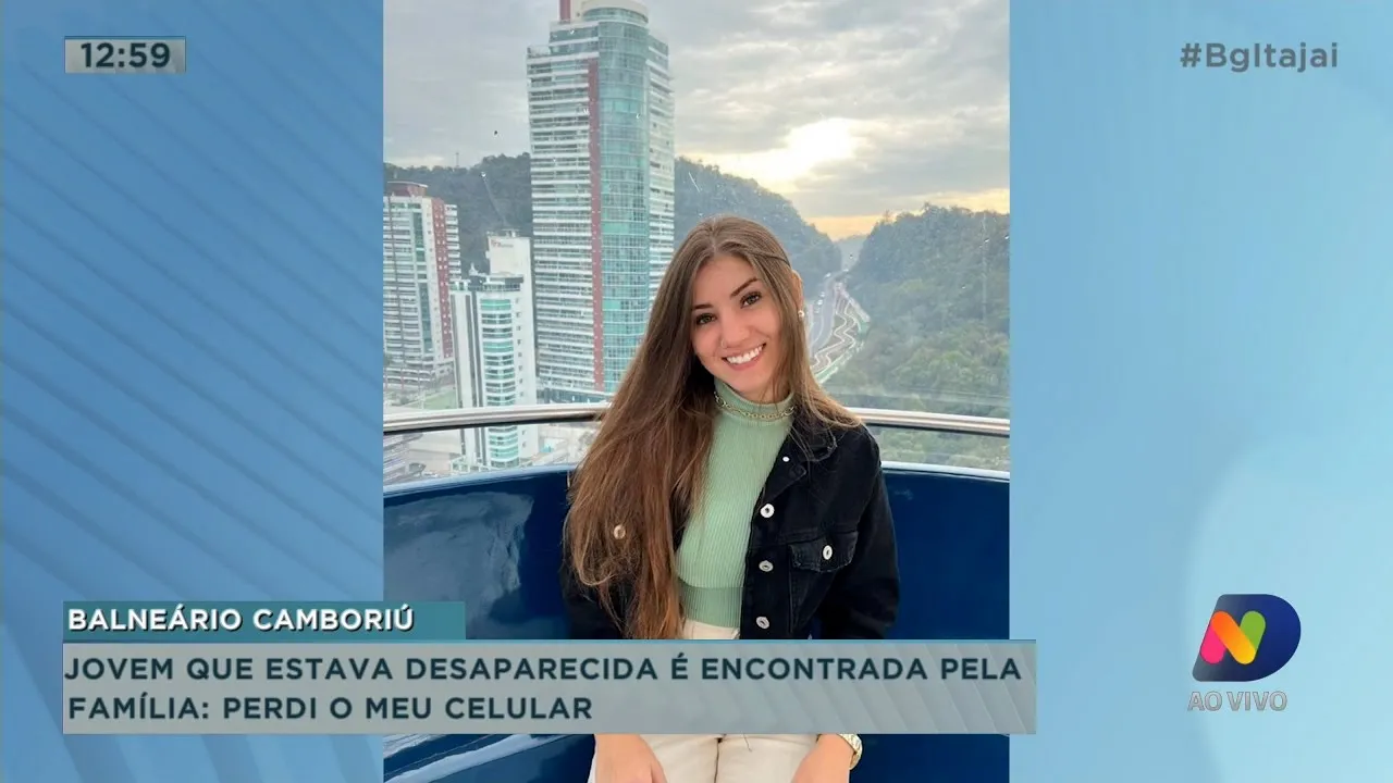Jovem que estava desaparecida é encontrada pela família