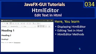Html Editor Display Html Editor JavaFx GUI Tutorial