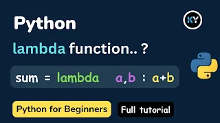 Mastering Python Lambda Functions A Comprehensive Guide Python Full Tutorial HINDI -
