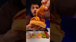 برجر مع ١٠ صوصات      حنكو  برجر  فود  اكل  صوصات  اكسبلور  ترند  ناشفل دندنها