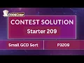 Small GCD Sort P3209 Starter 209 CodeChef Solution