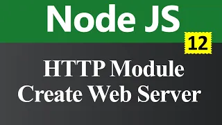HTTP Module and Create Web Server in Node JS Hindi
