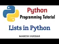 Lists in Python - Python Data Structures