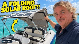 Our Highfield Dinghy Goes Solar + Lithium | BougeRV 200W N-Type Solar Bimini Top | SSL783