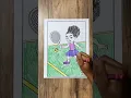 Young Tennis Player Coloring Page
