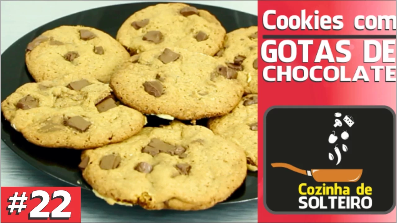 COMO FAZER COOKIES COM GOTAS DE CHOCOLATE COZINHA DE SOLTEIRO
