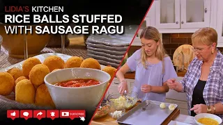 Rice Balls Stuffed with Sausage Ragu