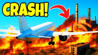 Crashing PLANES into CHERNOBYL Besiege Realistic Destruction