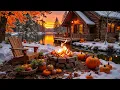 Relaxing Winter Piano Music ❄️🔥 Crackling Fireplace and Snowfall to Relax, Study, Work