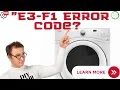E3-F1 Error Code Simple Fixes for Your Non-Draining Whirlpool Duet Washer