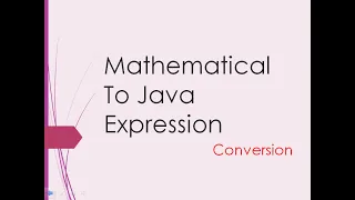 Conversion of Mathematical Expression To Java Statement Java ICSE Syllabus
