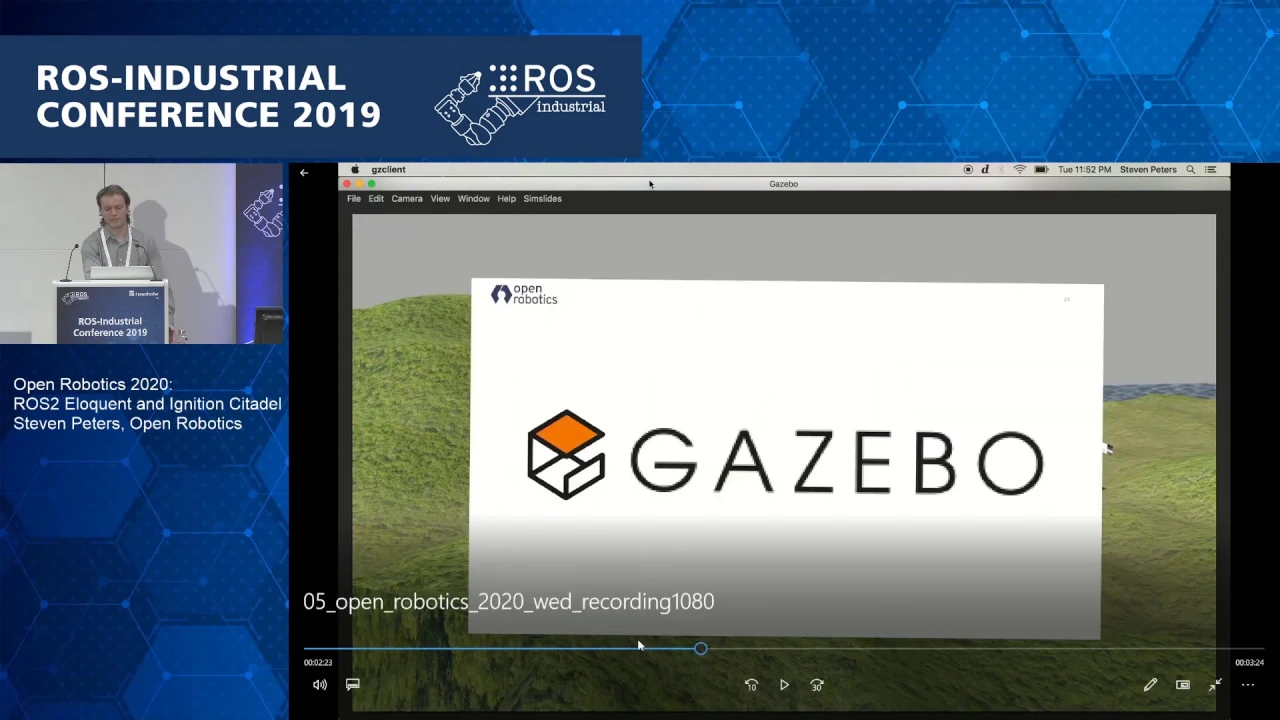 05 - Open Robotics 2020: ROS2 Eloquent and Ignition Citadel, Steven Peters, Open Robotics