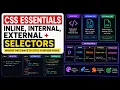 CSS Essentials Inline Internal External Selectors