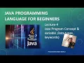 Lecture-4 Java Program Concept variable Data types keywords By Rakhi Mathur